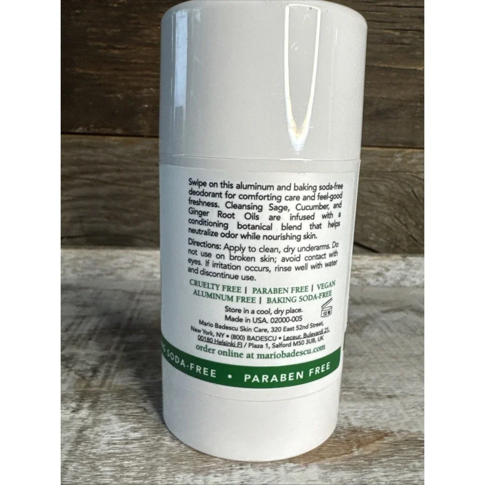 Mario Badescu Aluminum Free Deodorant 2.4oz New | MSRP = $14‎